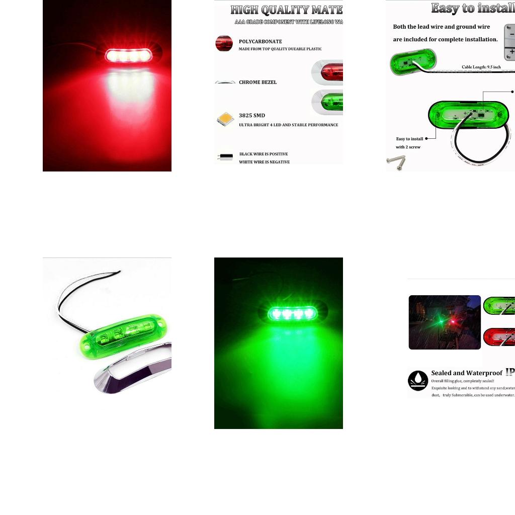 Fishing Boat Navigation Light - مقاومة للطقس أحمر أخضر أضواء الملاحة