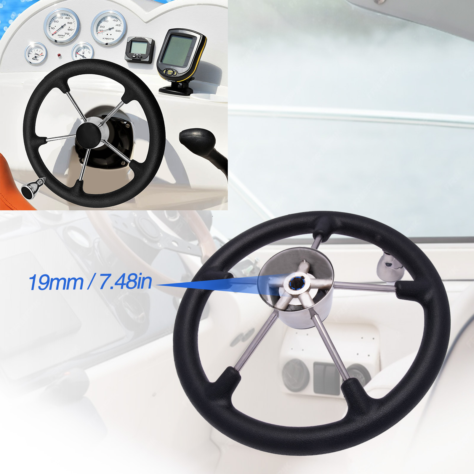 عجلة قيادة قارب من الفولاذ الم - مراجعة Fishing Boat Steering Wheel وسعره